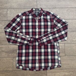 H&M Red Plaid Button-down - Slim